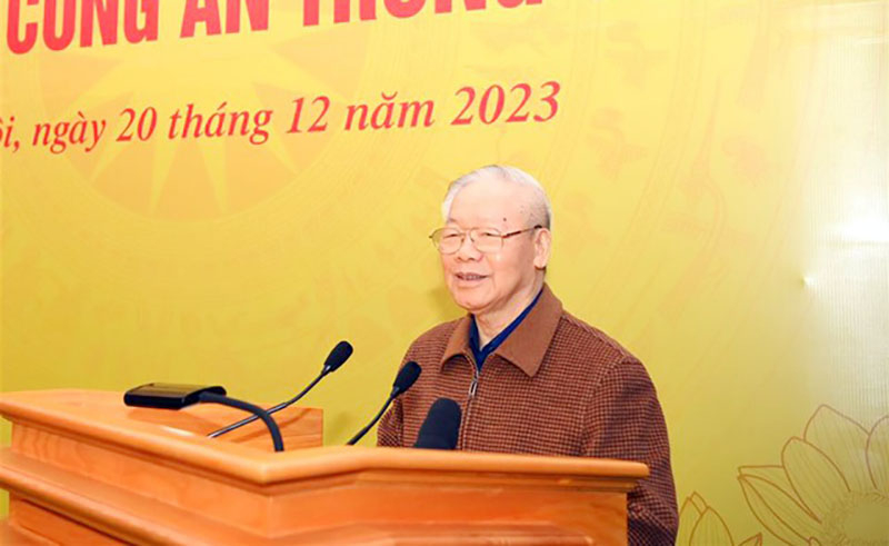 Bài phát biểu của Tổng bí thư Nguyễn Phú Trọng tại Hội nghị Đảng uỷ Công an Trung ương năm 2023 -0